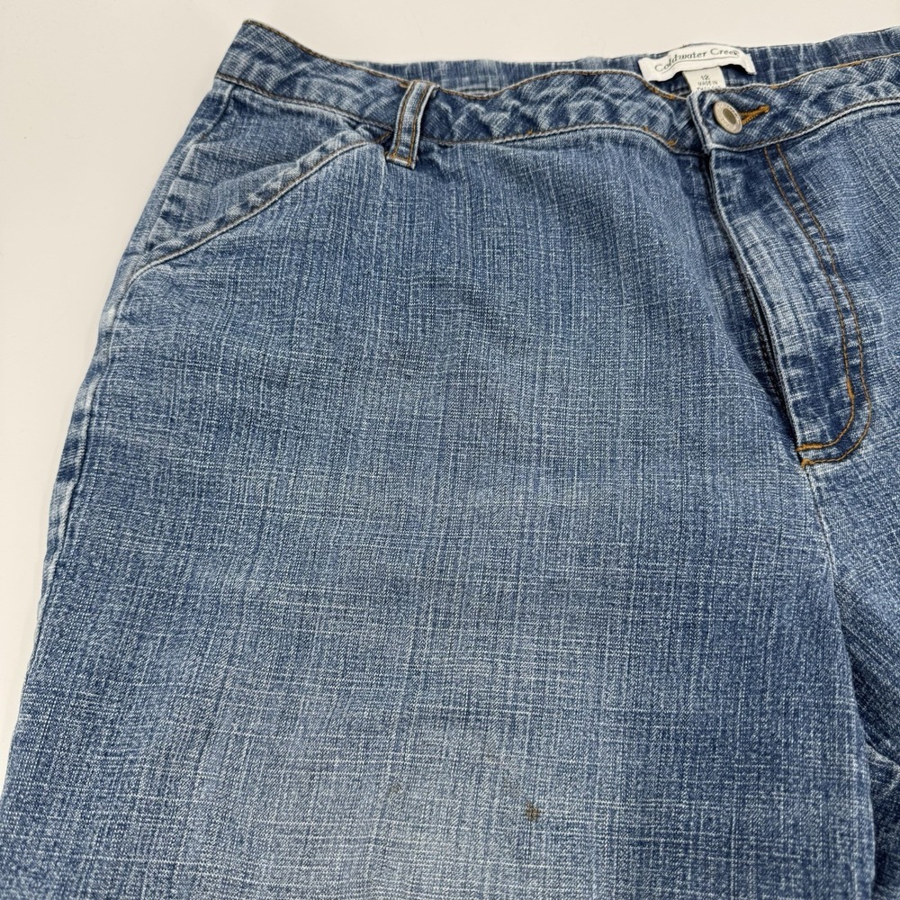 Coldwater Creek Capri Women's size 12 Medium Wash Blue Denim jeans - Picture 9 of 16